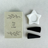 East of India | Matchbox-Incense Cone - Star