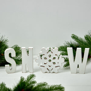 Christmas Decoration | Snow Word Block