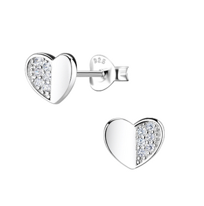 Its Yours | Sterling Silver Heart Ear Studs